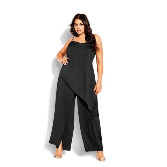 City Chic Black Wildfire Jumpsuit Sz.M(18) NWT